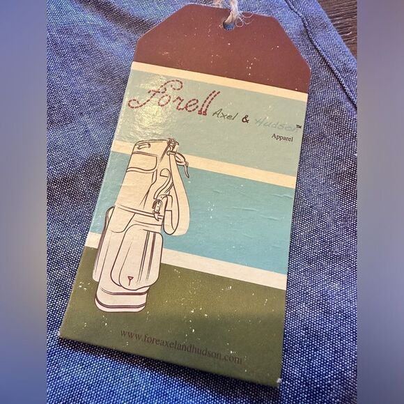 Fore!! Axel & Hudson Blue Linen Woven Plaid Shorts Size 5 NWT - Picture 2 of 8